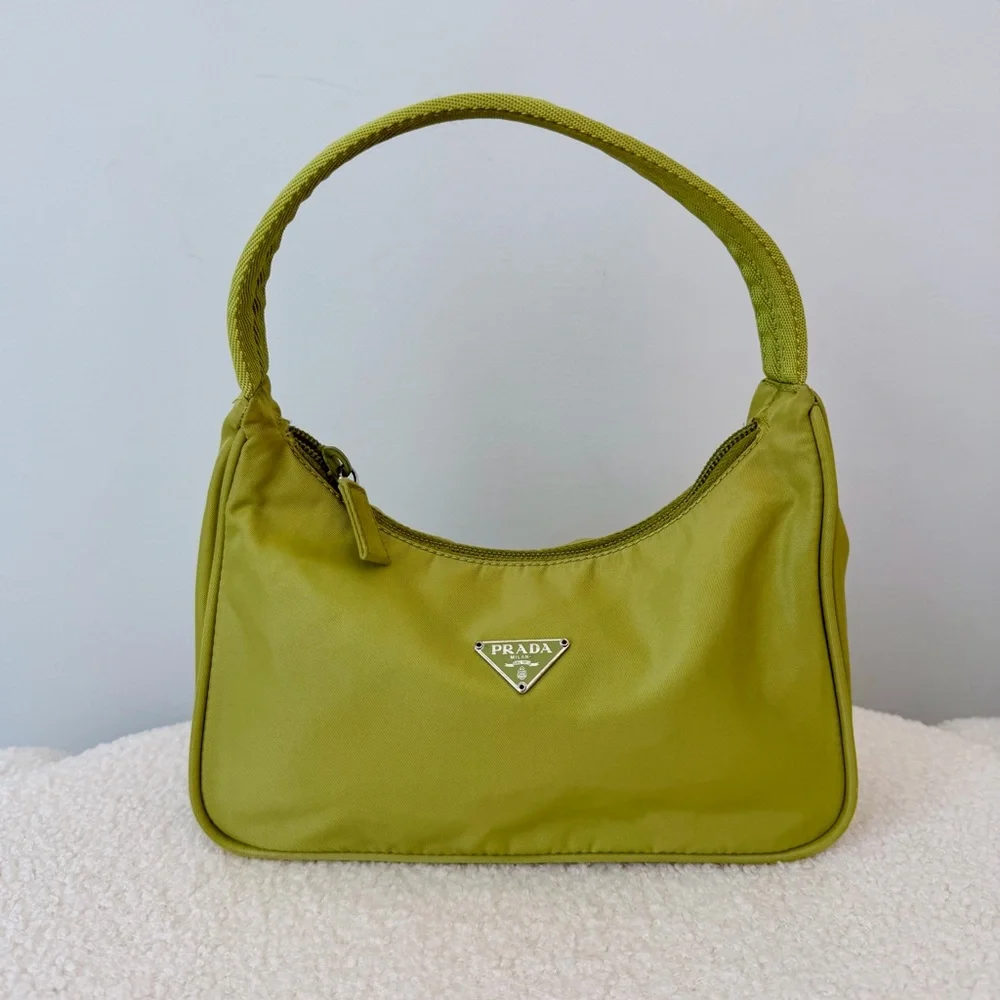 PRADA green tessuto hobo vintage - Picture 2 of 16